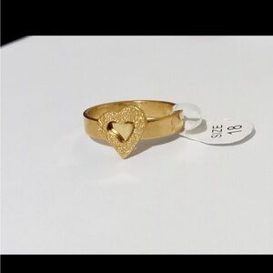 Gold Heart Accent Ring - Women Jewelry